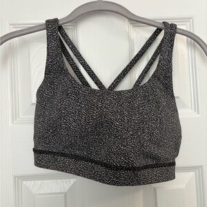 Lululemon Black Racerback Sports Bra Seamless Design